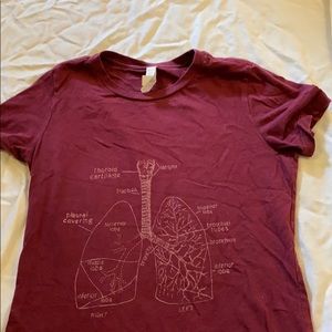 lung anatomy tshirt